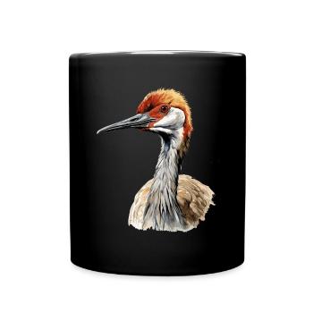 Vogelbeobachtung Sandhill Crane Nebraska Sandhill - Tasse einfarbig - Schwarz - Vorne