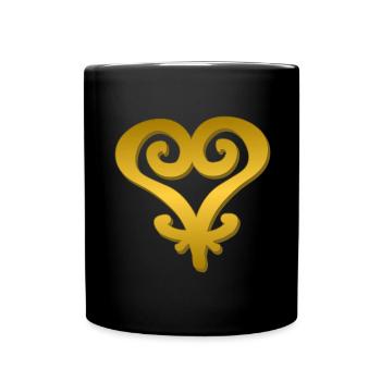 Sankofa Symbol Adinkra Ghana Schwarze Geschichte - Tasse einfarbig - Schwarz - Vorne