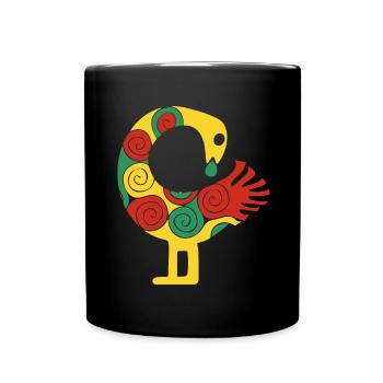 Sankofa Symbol Adinkra Ghana Pan African Colors - Full Colour Mug - black - Front