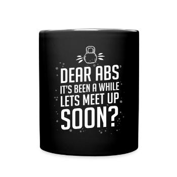 Aimer les abdos, rencontrons-nous - Fitness Life - Mug uni - noir - Devant