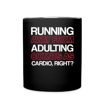 Running Away - Pumping Couvre Les Femmes Dans La Salle De Gym - Mug uni - noir - Devant