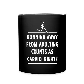 Laufen Erwachsenen Cardio - Fitnessstudio Frauen - Tasse einfarbig - Schwarz - Vorne