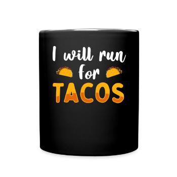 Running For Tacos - Pump Cover Gym - Mug uni - noir - Devant