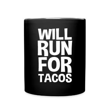 Running For Tacos - Pump Cover Gym - Mug uni - noir - Devant