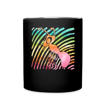 Ameise - Tasse einfarbig - Schwarz - Vorne