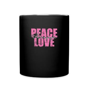 Paix Amour Acroyoga Sport Fitness - Mug uni - noir - Devant