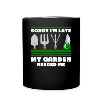 Landscaping Gardener Garden Gardening - Full Colour Mug - black - Front