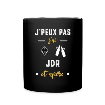 je peux pas j'ai jdr apéro humour - Mug uni - noir - Devant