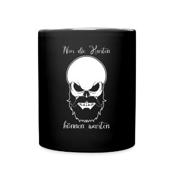 Vordrängeln Vorlassen - Tasse einfarbig - Schwarz - Vorne