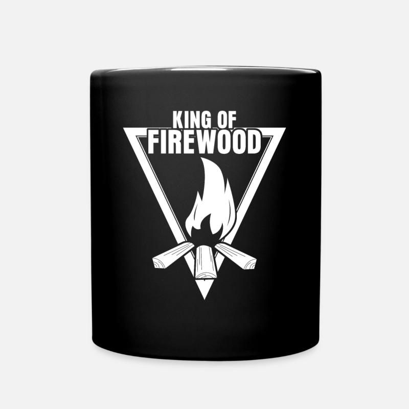 Bois de chauffage blague cheminée feu four à bois - Mug uni - noir