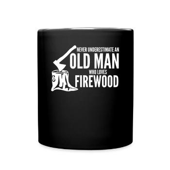 Bois de chauffage Bois de chauffage Cheminée Joke Four - Mug uni - noir - Devant