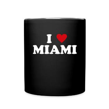 Heart USA City - I Love Miami - Full Colour Mug - black - Front