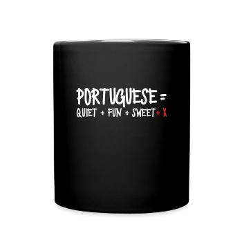 Portugal Flag Skull Patriotic Portuguese Roots DNA - Tasse einfarbig - Schwarz - Vorne