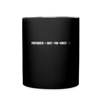 Portugal drapeau crâne patriotique portugais racines ADN - Mug uni - noir - Devant