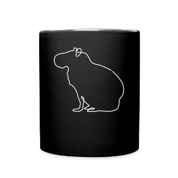 Capybara - Tasse einfarbig - Schwarz - Vorne