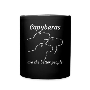Capybaras Capybara - Tasse einfarbig - Schwarz - Vorne