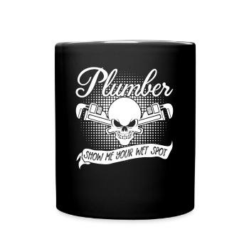 Plumbers Plant Mechanic Plumber - Full Colour Mug - black - Front