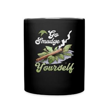 Smudge Sage Feather Spirituelle Hexerei - Tasse einfarbig - Schwarz - Vorne