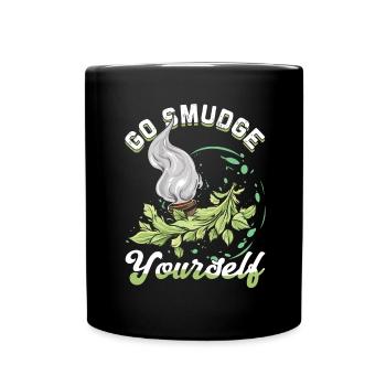 Smudge Sage Feather Spirituelle Hexerei - Tasse einfarbig - Schwarz - Vorne