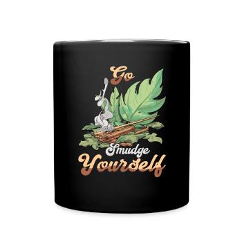 Smudge Sage Feather Spirituelle Hexerei - Tasse einfarbig - Schwarz - Vorne