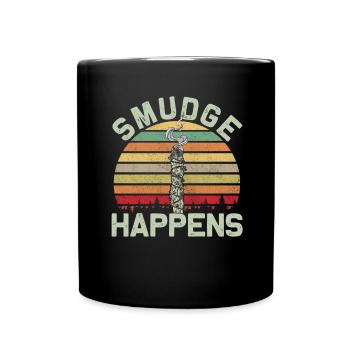Smudge Sage Feather Spirituelle Hexerei - Tasse einfarbig - Schwarz - Vorne