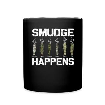 Smudge Sage Feather Spirituelle Hexerei - Tasse einfarbig - Schwarz - Vorne