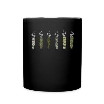 Smudge Sage Feather Spirituelle Hexerei - Tasse einfarbig - Schwarz - Vorne