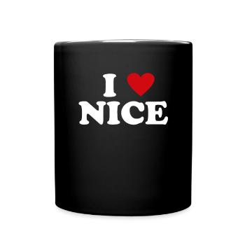 Coeur France Ville - J’aime Nice - Mug uni - noir - Devant