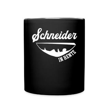 Schneider in Rente Ruhestand Rentner Schneiderei - Tasse einfarbig - Schwarz - Vorne