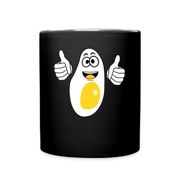 Oeufs Oeuf au plat - Mug uni - noir - Devant