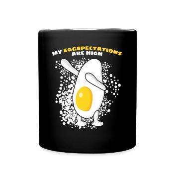 Eggs Fried Egg - Tasse einfarbig - Schwarz - Vorne