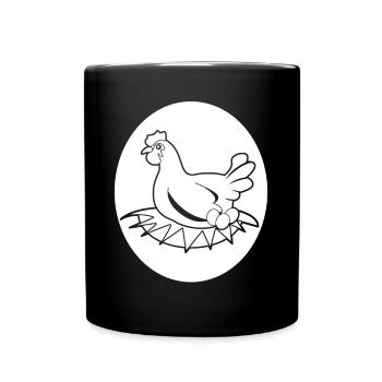 Eggs Chicken Egg - Tasse einfarbig - Schwarz - Vorne