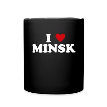 Coeur de la ville de Biélorussie - J’aime Minsk - Mug uni - noir - Devant