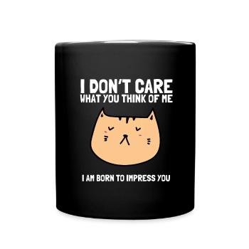 LGBTQ - I don't care what you think about me - Full Colour Mug - black - Front