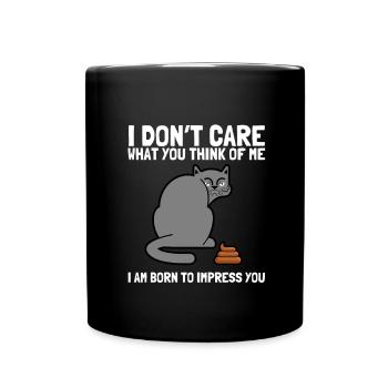 LGBTQ - I don't care what you think about me - Full Colour Mug - black - Front