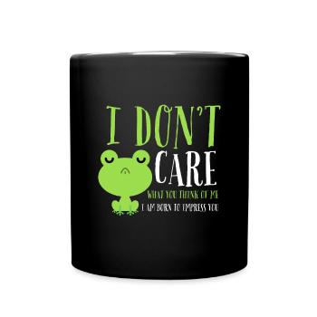 LGBTQ - I don't care what you think about me - Full Colour Mug - black - Front