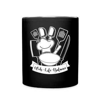 Cuisson au wok - Mug uni - noir - Devant