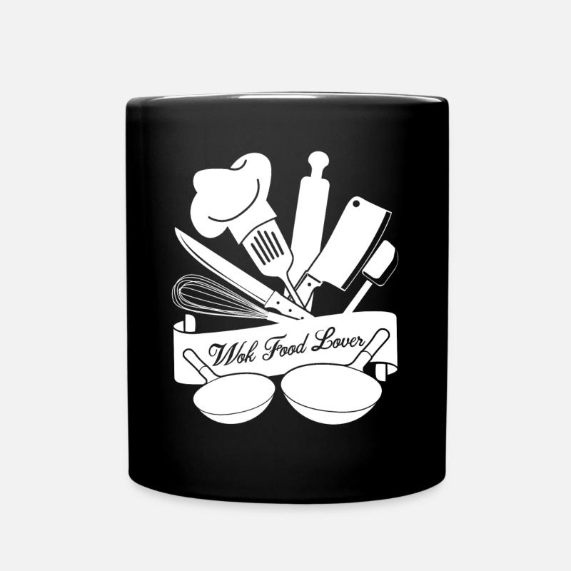 Wok Food - Tasse einfarbig - Schwarz