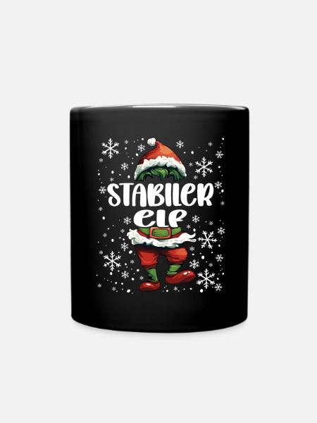Weihnachtsoutfit Stabiler Elf - Tasse einfarbig - Schwarz