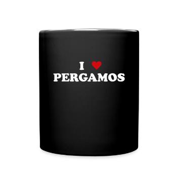 Heart Cyprus City - I Love Pergamos - Full Colour Mug - black - Front
