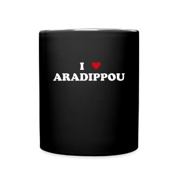 Coeur de la ville de Chypre - J’aime Aradippou - Mug uni - noir - Devant