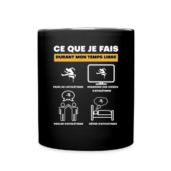 durant temps libre athlétisme - Mug uni - noir - Devant