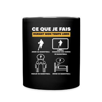 durant temps libre basketball - Mug uni - noir - Devant