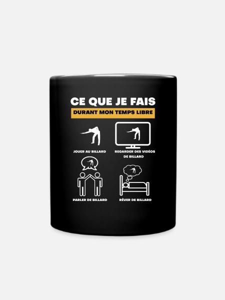 durant temps libre billard - Mug uni - noir