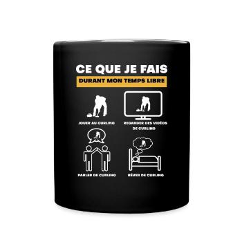 durant temps libre curling - Mug uni - noir - Devant