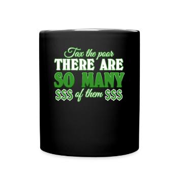 Capitalism Joke Money Stocks - Tasse einfarbig - Schwarz - Vorne