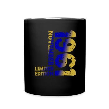 1961 November Limited Edition 62. Geburtstag Deko - Tasse einfarbig - Schwarz - Vorne