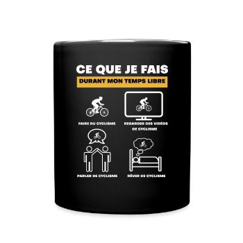 durant temps libre cyclisme - Mug uni - noir - Devant