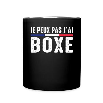 Boxe Je Peux pas j'ai boxe Boxeur boxing france - Mug uni - noir - Devant