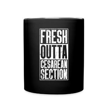 Chirurgie Fresh Outta - Section de césarienne - Mug uni - noir - Devant